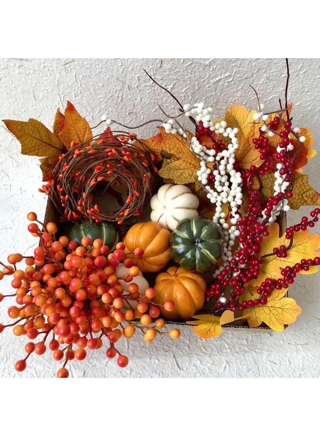 100 Pcs Artificial Berries And Floral Stems For Fall Thanksgiving Halloween Christmas Decor - Image 2